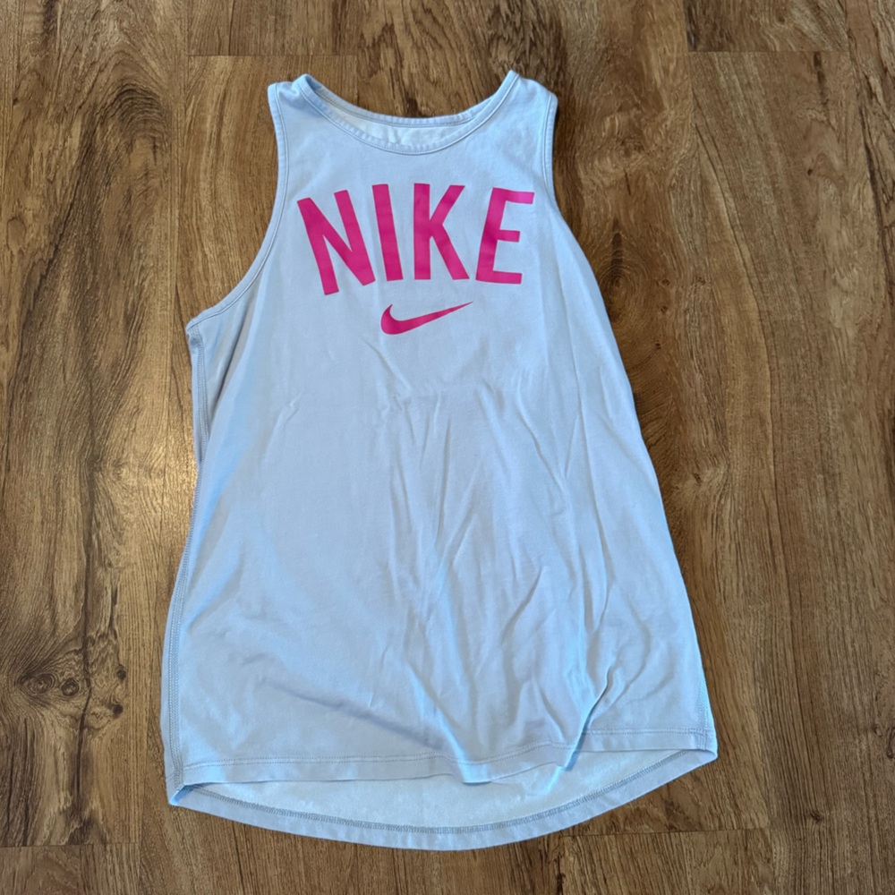 Nike Grey Tank with Vibrant Pink Logo